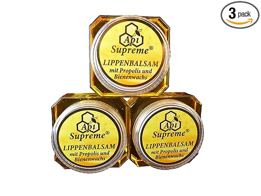 Api Supreme Lip Balm with Propolis and Beeswax 3 x 12ml