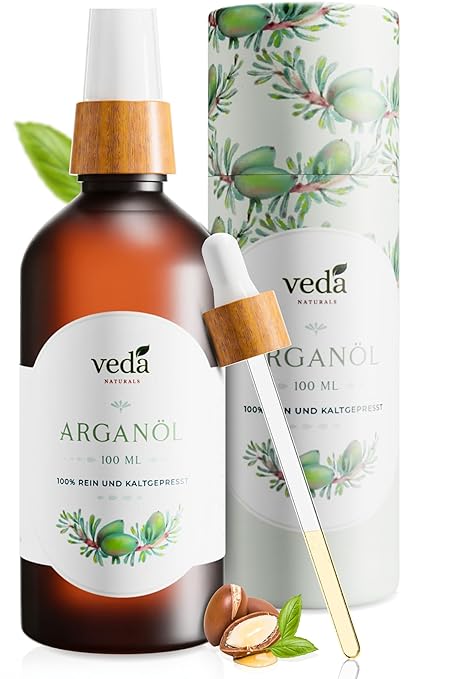 Argan Oil (100 ml) Cold Pressed - Vegan - Pure & Natural (Argania Spinosa) from Morocco - Laboratory Tested - Cosmos Natural Certified
