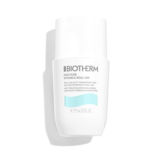 Biotherm Pure Invisible Deodorant 48h Roll-On Anti-Perspirant for Women, Effective Protection Against Sweat Odour for Sensitive Skin and All Skin Types without Adhesive Residue or Stains, 75 ml