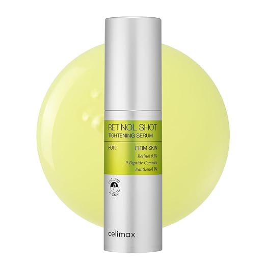 celimax The Vita A Retinol Shot Firming Serum with Pure Vitamin A, Retinol, Peptides, Pore Refiner, Against Wrinkles and Fine Lines, for Firmer Skin (30 ml)