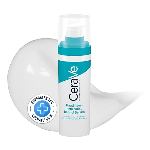 CeraVe Skin-Renewing Retinol Serum, Face Serum for Even Skin and Cleared Up Pimples, with Ceramides and Niacinamide, 1 x 30 ml