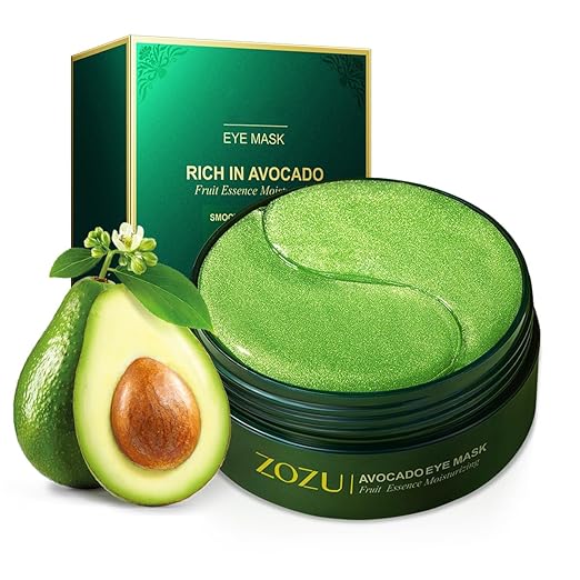 Eye Pads, 60 Pieces Eye Pads, Hyaluronic Acid Eye Mask, Remove Dark Circles, Wrinkles, Eye Bags, Puffiness, Eye Patches, Eye Pads Against Dark Circles, Reduce Wrinkles and Tired Eyes, Avocado Extract