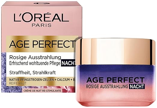 L’Oréal Paris Age Perfect Golden Age Night Care Cream with Neo-Calcium and Peony Extract for a Rose Fresh Complexion, 50 ml