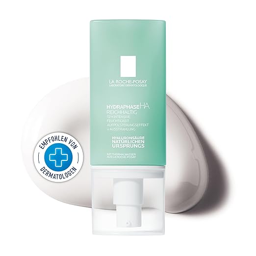 La Roche Posay Hydraphase HA Rich, Nourishing Face Cream for 72 Hours of Intense Moisture and More Radiance, Plumping, with Natural Hyaluronic and Shea Butter, 50 ml