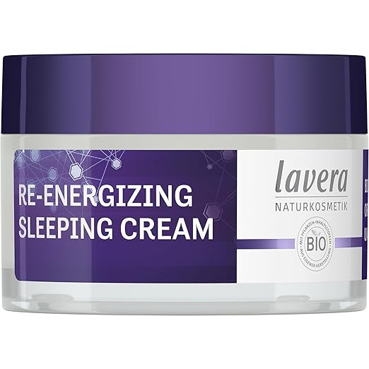 lavera Re-Energizing Sleeping Cream - Natural Cell Renewal - Revitalises Skin Complex - Moisturising - Vegan - Natural Cosmetics - 50 ml