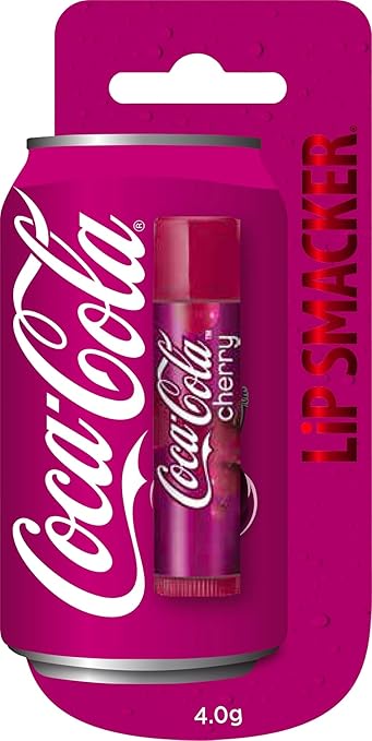 Lip Smacker Coca Cola Collection Cherry Cola Flavoured Lip Balm Inspired by Coca-Cola Moisturising and Refreshing, Pack of 1