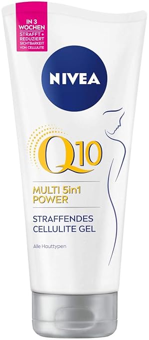 NIVEA Body Gel Q10 Anti-Cellulite (200 ml), Firming Skin Care with Q10 and Lotus Extract, with Multi 5-in-1 Power Formula for Visible Results in 3 Weeks