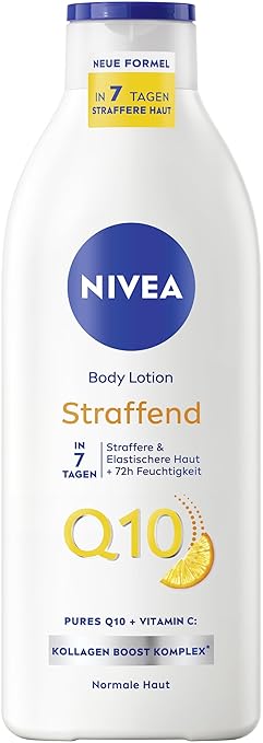 NIVEA Body Lotion Q10 Firming + Vitamin C, Body Milk for Firmer Skin & Improved Elasticity in 7 Days, Body Cream with Pure Q10 and Vitamin C (400 ml)