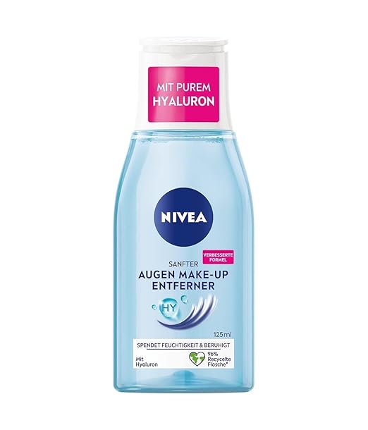 NIVEA Gentle Eye Make-Up Remover (125 ml), Non-Greasy Make-Up Water with Provitamin B5, for removing make-up from mascara and make-up