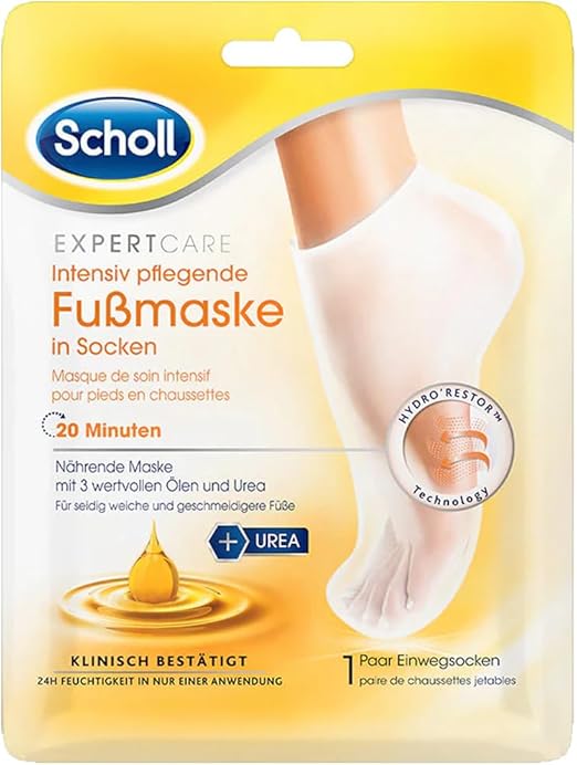 Scholl EXPERTCARE intensive care foot mask with 3 valuable oils - moisturizing care - 1 pair of disposable socks