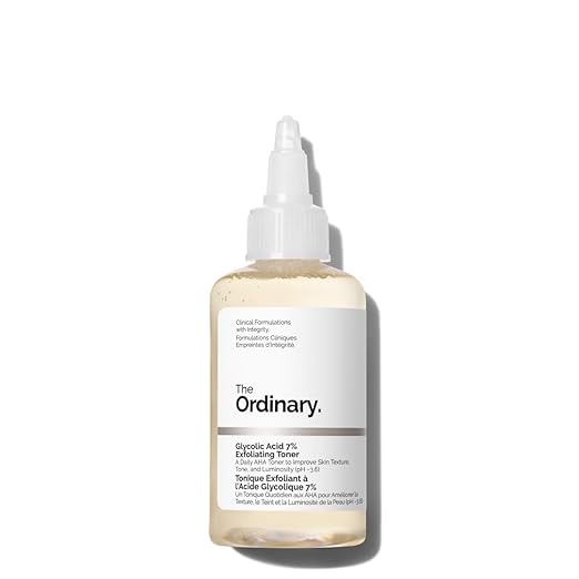 The Ordinary Glycolic Acid 7% Exfoliating Toner, Brightening and Smoothing Daily Toner for a More Even Skin Tone, 100 ml