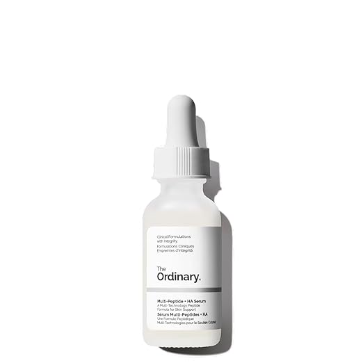 The Ordinary Multi-Peptide + HA Serum, Multi-Peptide and Hyaluronic Acid Serum, Anti-Aging Formula for Crow's Feet, Elasticity and Strength, 30 ml