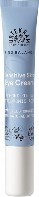 Urtekram Fragrance-Free Eye Cream for Sensitive Skin, Dark Circles and Puffy Eyes - Natural and Vegan - 15ml