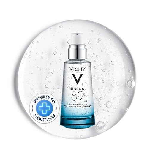 VICHY Hyaluron-Boost Moisturising Serum, Plumping, Anti-Wrinkle with Hyaluronic Acid and Essential Minerals, Minéral 89, 50 ml