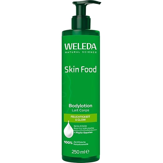 WELEDA Organic Skin Food Body Lotion - Natural Cosmetics Body Care Lotion with Organic Shea Butter Provides Long-Lasting Moisturising Natural Body Lotion for Strong, Radiant Skin (Vegan, 250 ml)