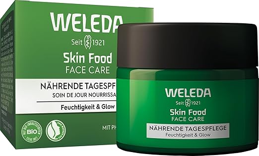 WELEDA Organic Skin Food Day Cream Moisture & Glow - Natural Cosmetics Skin Care Face Cream with Squalane, Shea Butter & Rosemary Natural Face Care Moisturising Cream (Vegan / 40 ml)